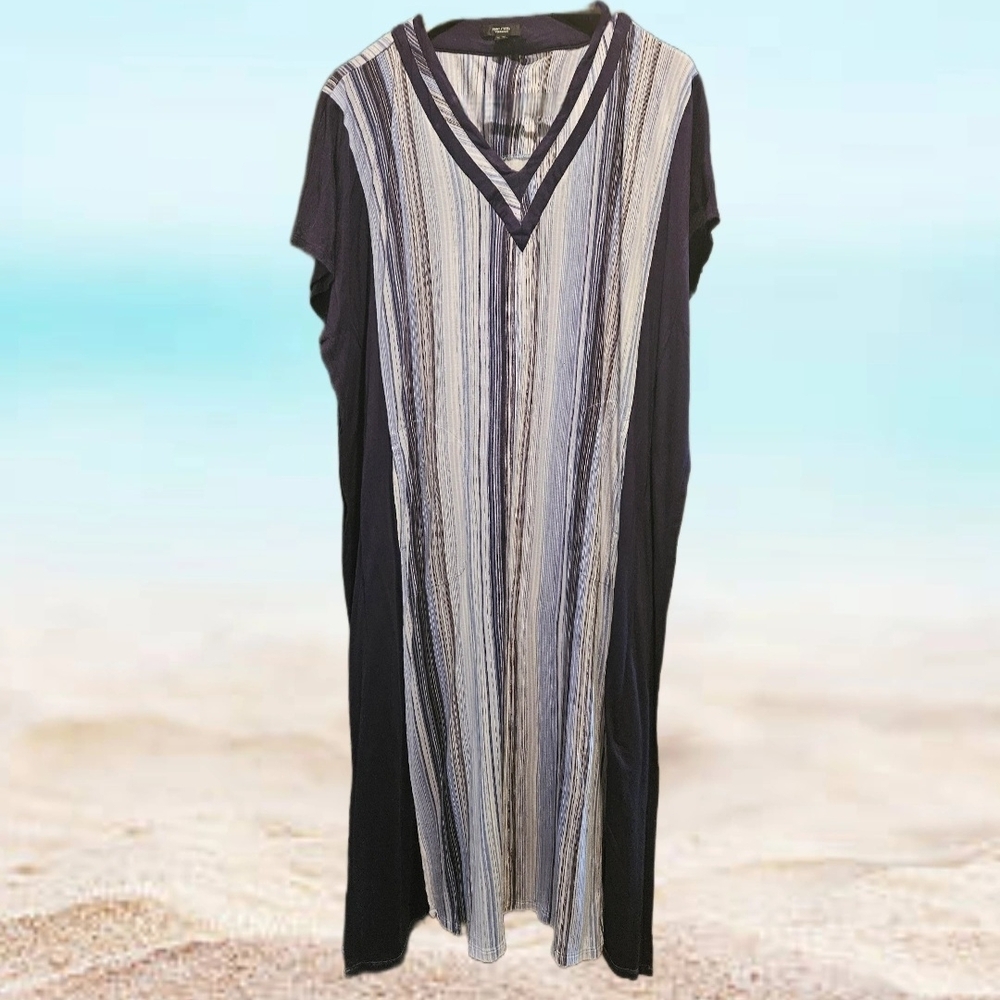 Simply Vera by Vera Wang Multi-color Striped Sleepwear or Swim Cover-Up / Large